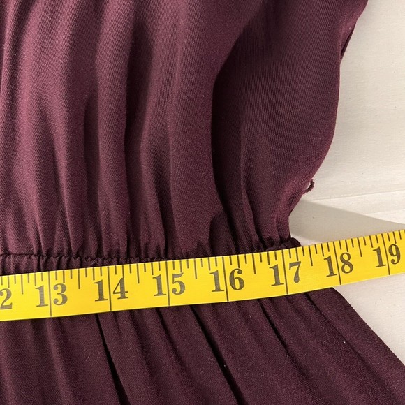 Mossimo Midi Shift Dress Womens Plus XXL Burgundy 3/4 Sleeve Button Up Pullover - Picture 13 of 14